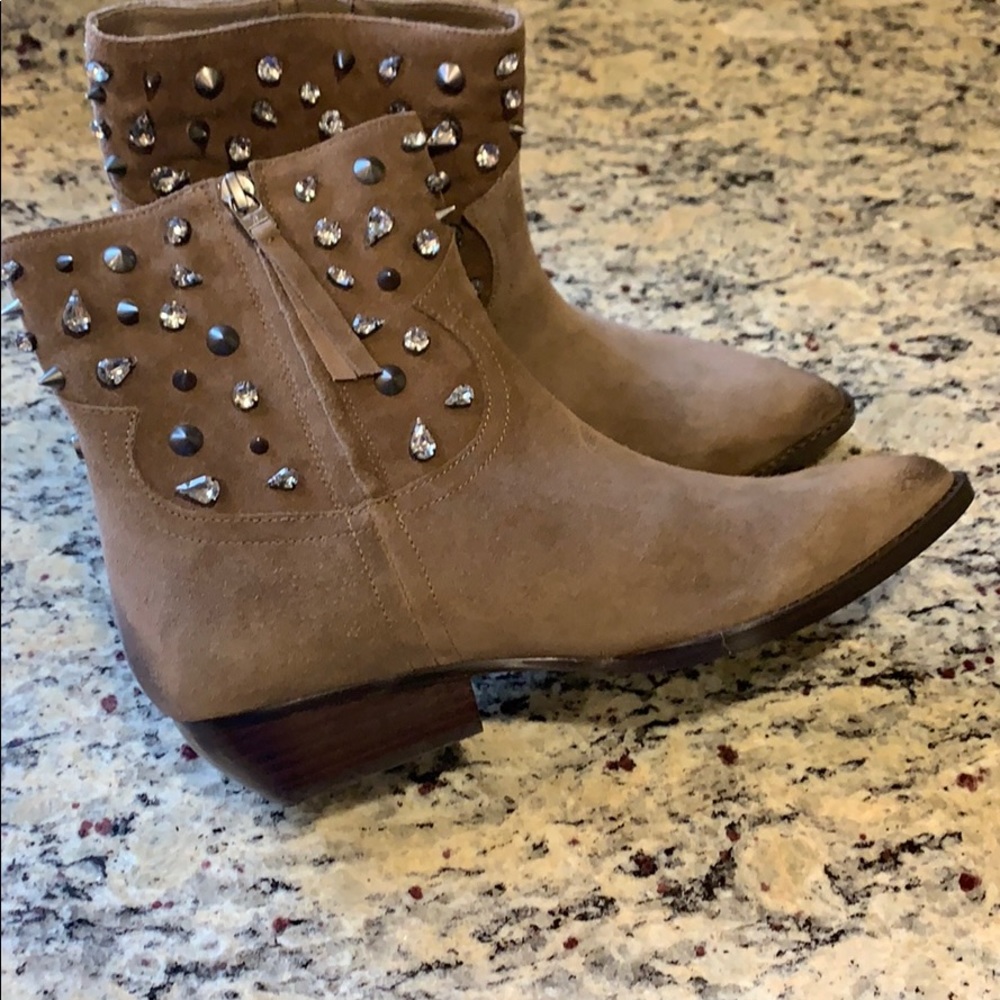 Sam Edelman Genuine Suede Booties - Picture 3 of 6